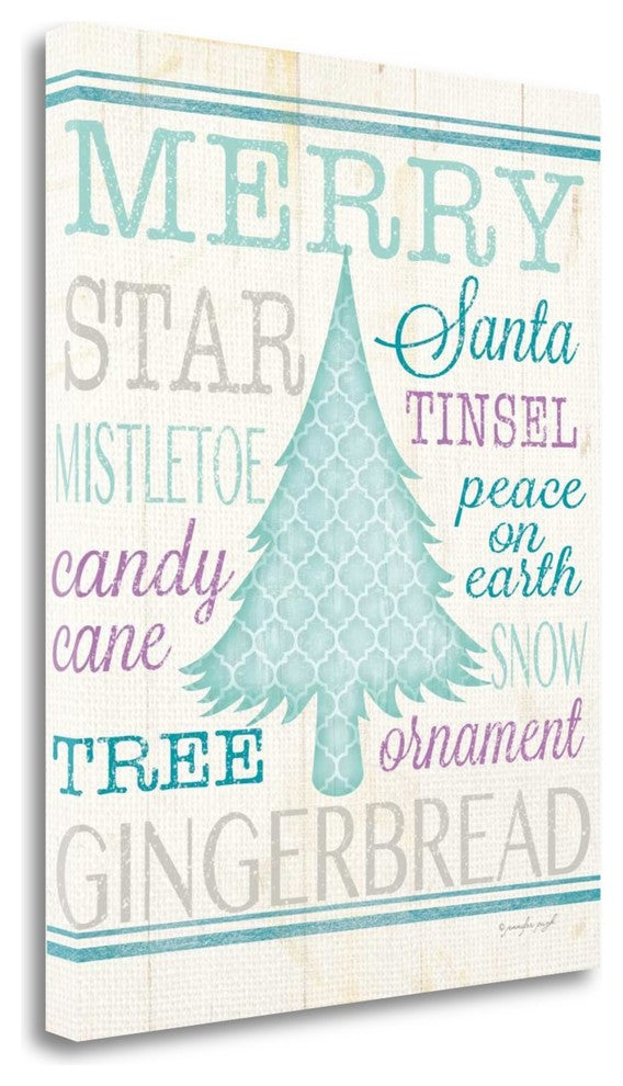 "Christmas Tree" By Jennifer Pugh, Giclee Print on Gallery Wrap Canvas