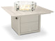 Polywood Square 42" Fire Pit Table, Sand
