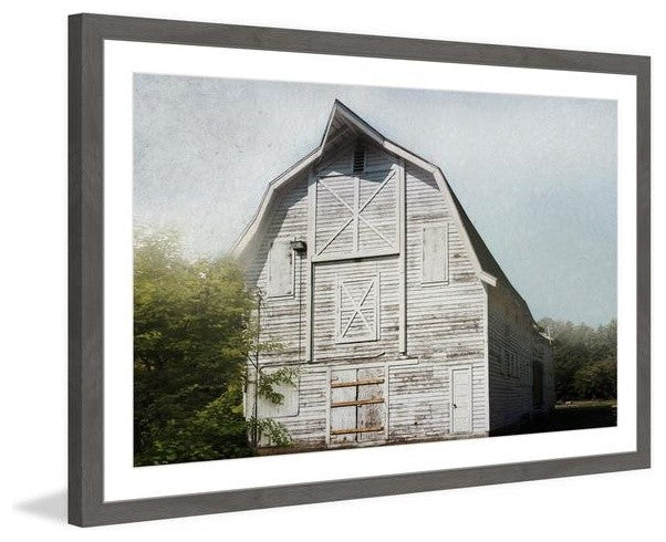 "Iconic White" Framed Painting Print, 18"x12"