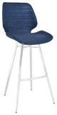Valor 26" Counter Height Barstool In Brushed Stainless Steel