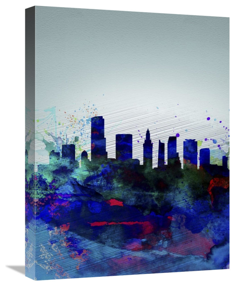 "Miami Watercolor Skyline" Fine Art Print