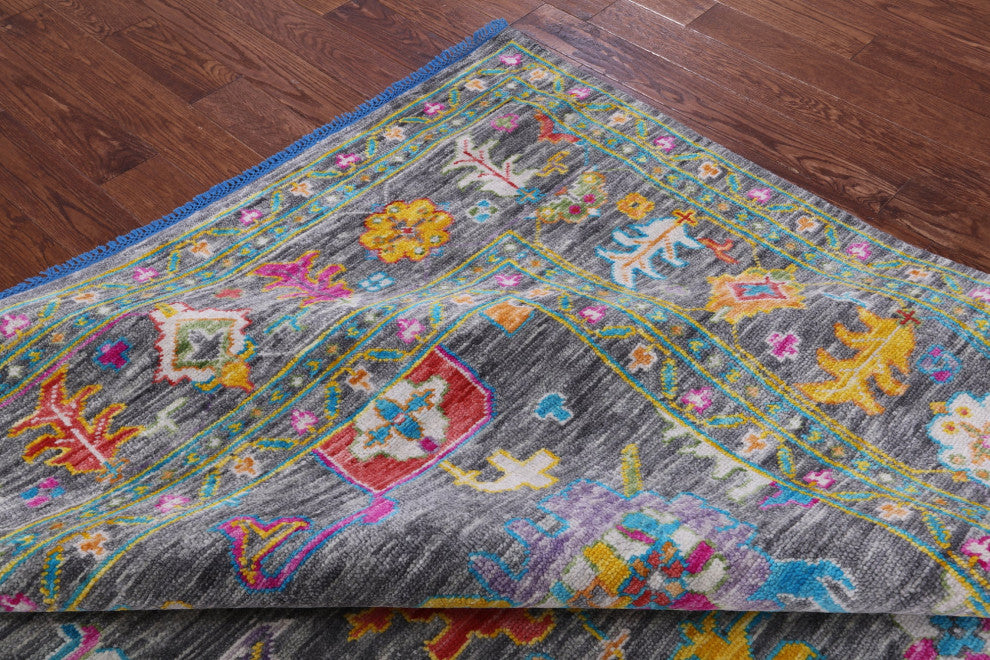 10' Square Turkish Oushak Handmade Wool Rug - Q14998