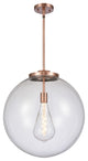 Beacon Pendant, Antique Copper, Clear