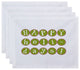 18"x14" Happy Holidaystoo, Word Print Placemat, Green, Set of 4