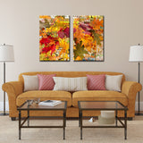 Fall Ink XVI, Canvas Wall Art 2-Piece Canvas Art Set, 20"