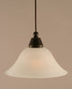 Cord Mini Pendant, 10" White Alabaster Swirl Glass