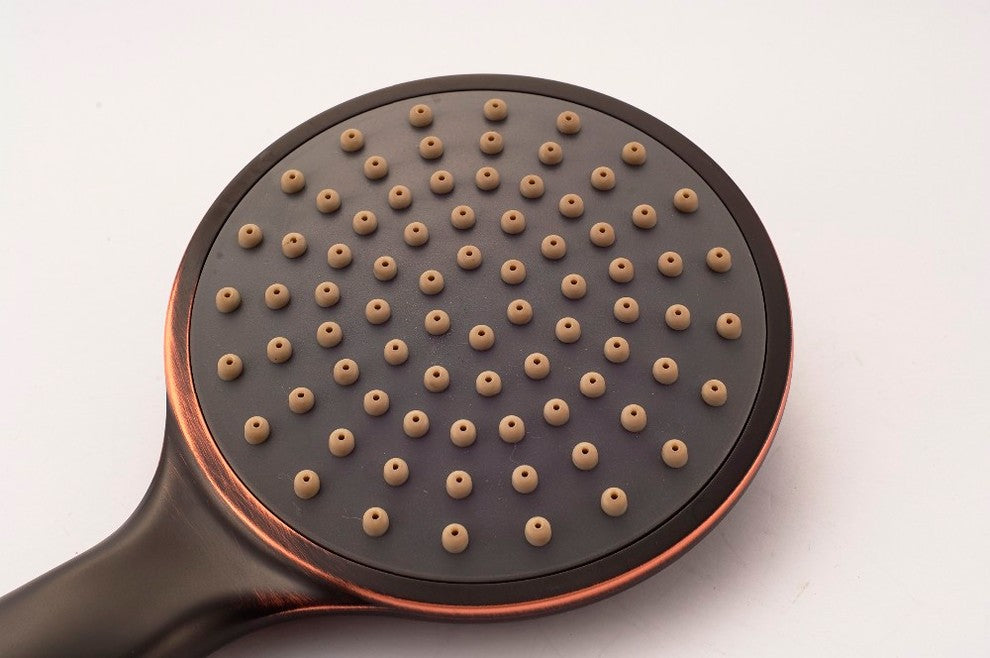 Oil Rubbed Bronze Shower Head+Handheld Bathroom Faucet Fitting