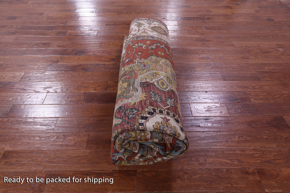 Handmade Persian Fine Serapi Wool Rug 8' 10" X 11' 11" - Q14696