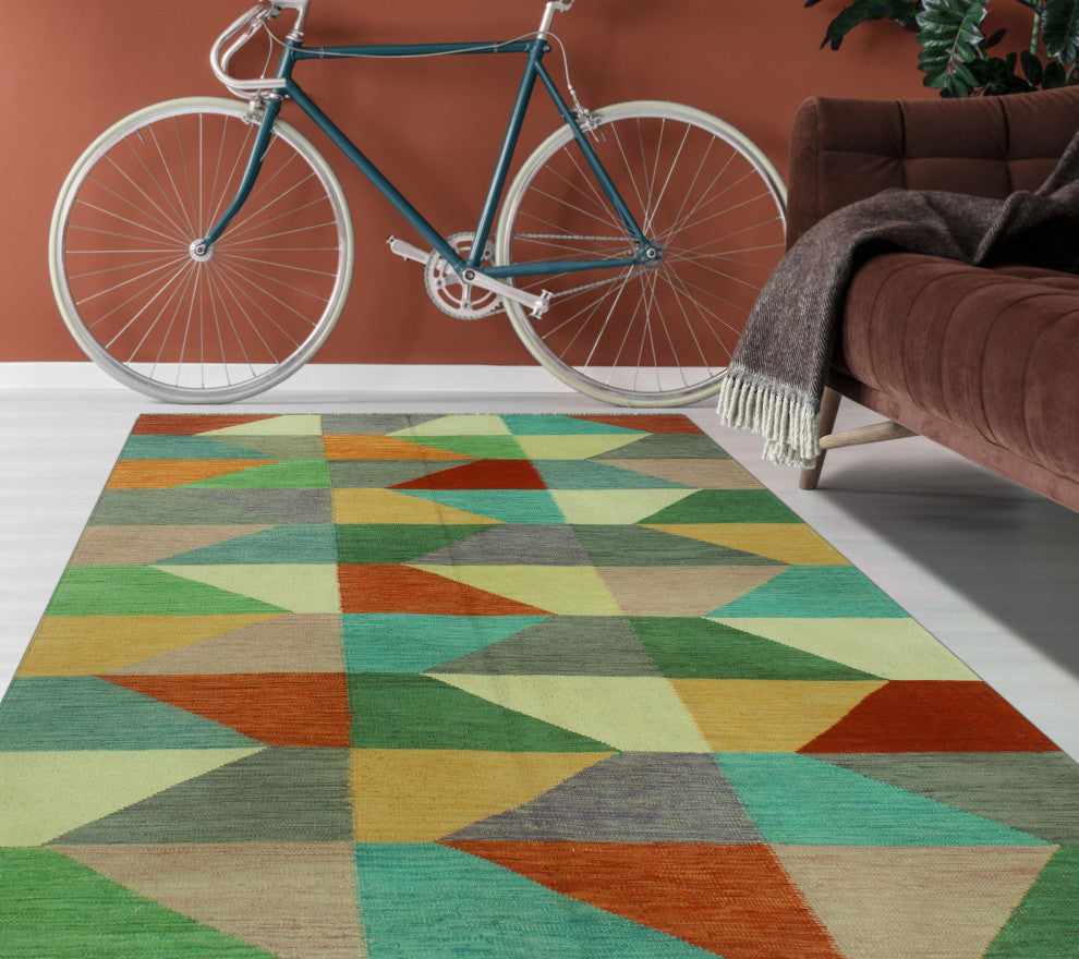 Winchester Kilim Hellboy Rust/Purple Rug, 5'1x6'6