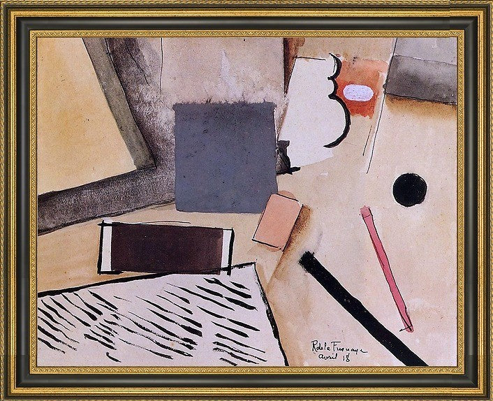 Roger De la Fresnaye The Penholder - 18" x 24" Framed Premium Canvas Print