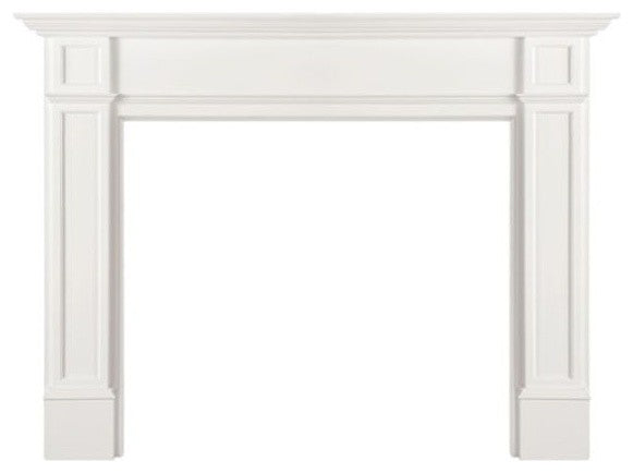 The Marshall 48 inch Fireplace Mantel MDF White Pain