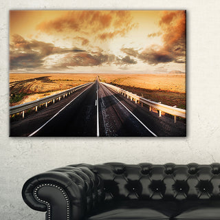 "Road Through Desert Panorama" Wall Art Landscape, 40"x20"