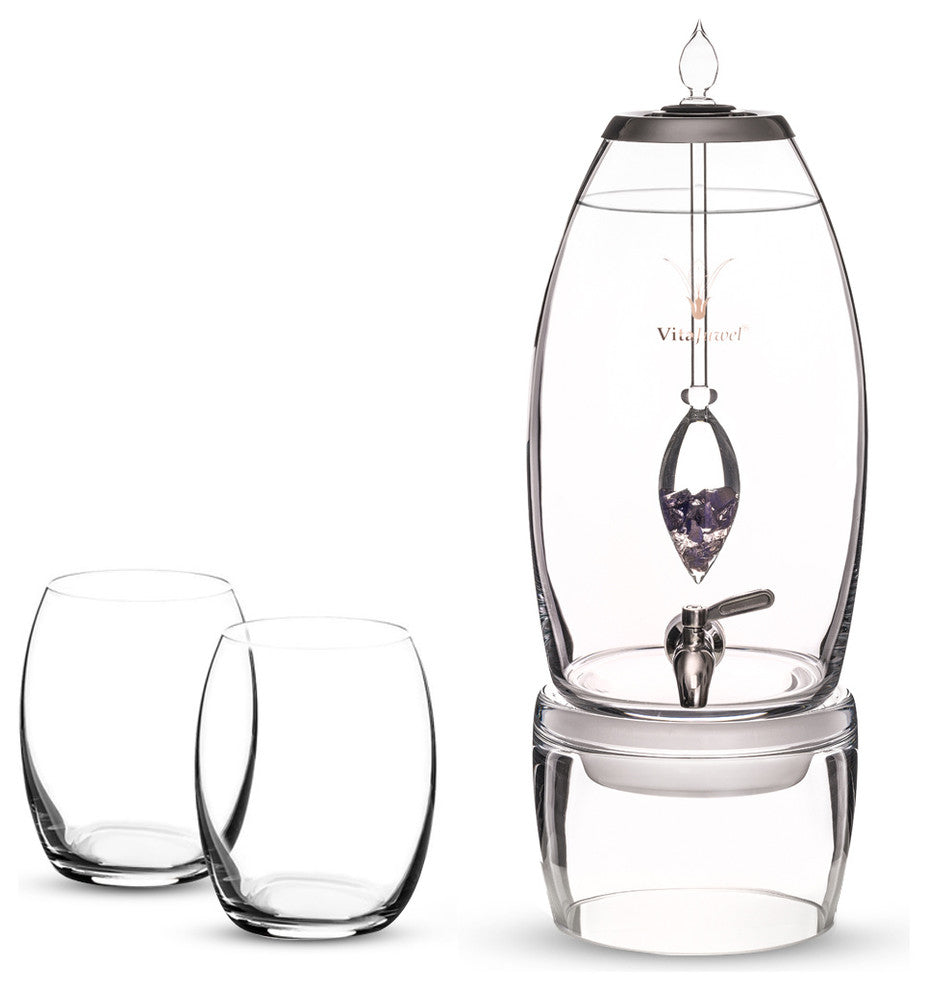 Water Dispenser, VitaJuwel Grande, Drinking Glass 6pc Set, Vision