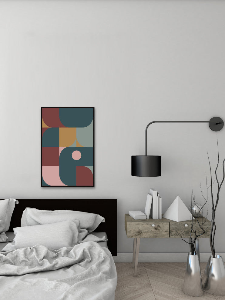 "Round Here" Floater Framed Painting Print on Canvas, 30x45