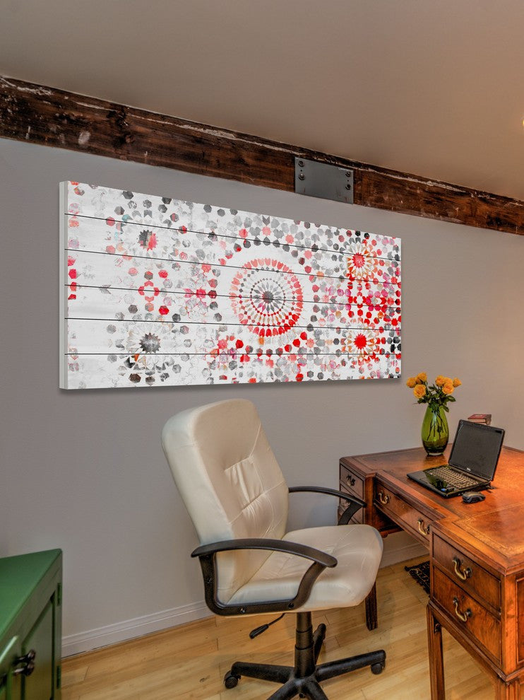 "Bab Taza" Print on White Wood, 60"x30"