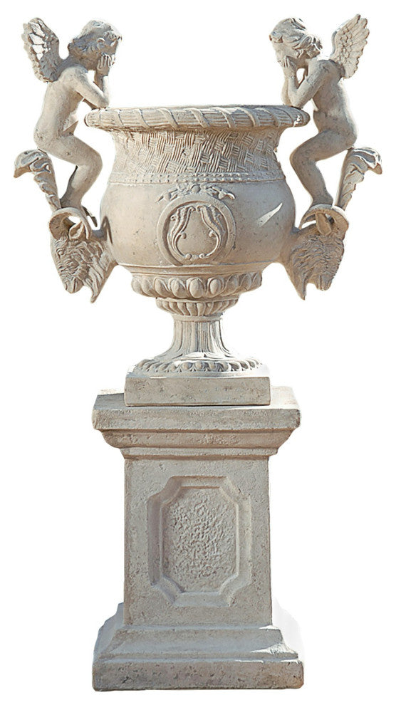 Versailles Cherub Urn and Plinth