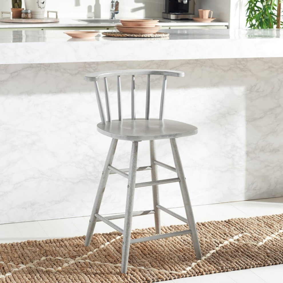 Safavieh Jay Wood Counter Stool, Grey