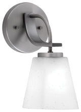 Cavella Wall Sconce, Graphite Finish, 4.5" White Muslin Glass