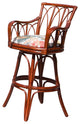 Cuba 24" Swivel Barstool With Arm In Sienna With Dum Dum Spa