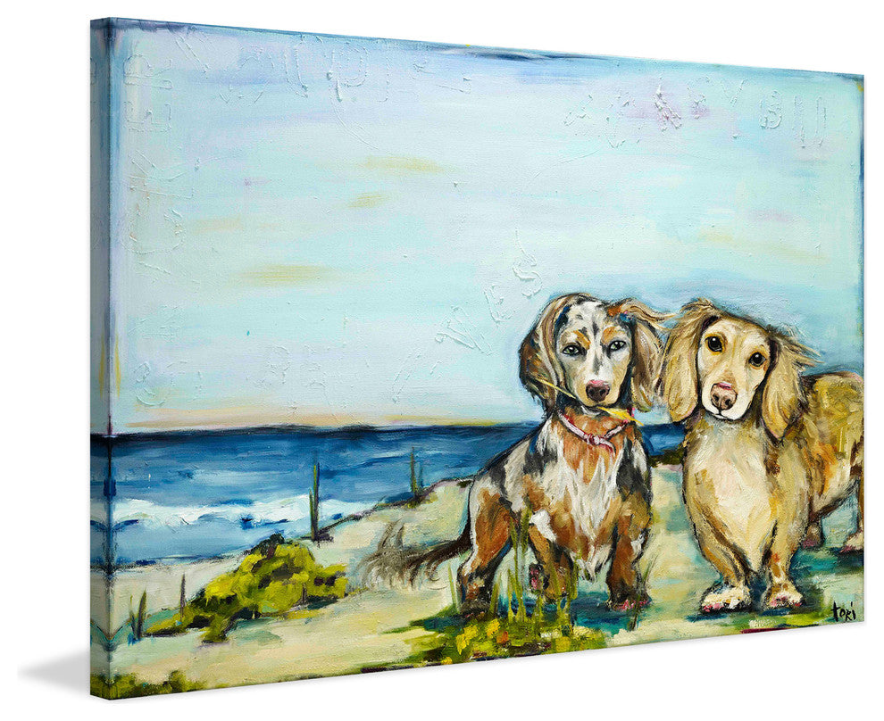 "Beautiful Dachshunds" Painting Print on Canvas by Tori Campisi
