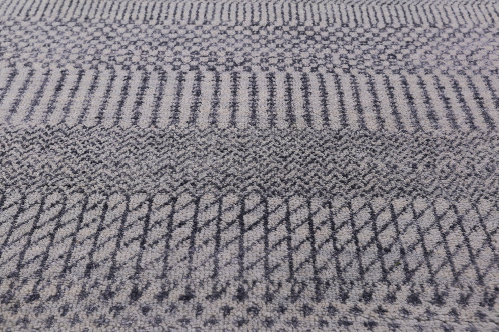 5' Round Savannah Grass Wool and Silk Hand Knotted Rug Q11477