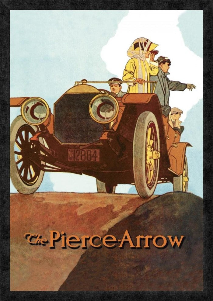 "Sightseeing from the Pierce-Arrow" Framed Canvas Giclee, 26"x38"