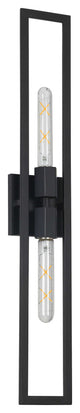 DAINOLITE WTS-292W-MB 2 Light Incandescent Wall Sconce, Matte Black