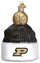 Old World Christmas Hanging Glass Tree Ornament, Purdue University Beanie