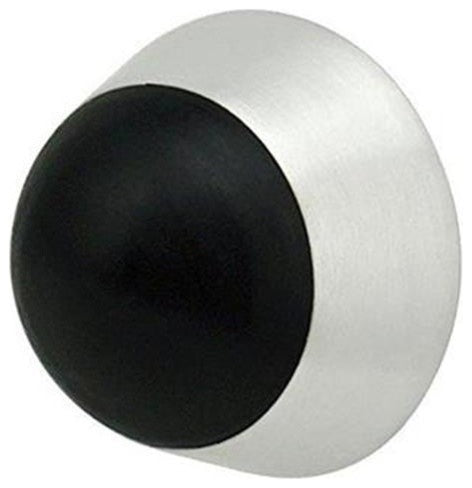Nuk3y Contemporary Round Wall Stop, Stainless Steel, Single