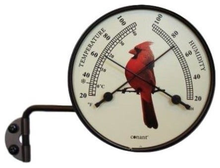 Conant Decor Comfortmeter With Cardinal Dial, Bronze Patina