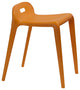 Mod Made Modern Stacking Plastic Stool Chair, Set of 2, Orange