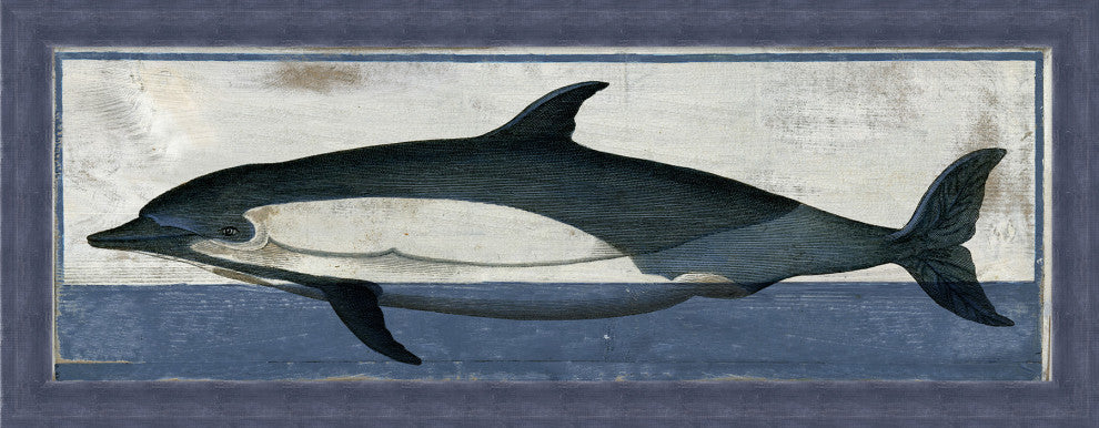 Antiqued Dolphin 1, Giclee Reproduction Artwork