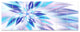 Light Blue Fractal Spiral Flower, Abstract Canvas Art Print, 83"x32", 7 Panels