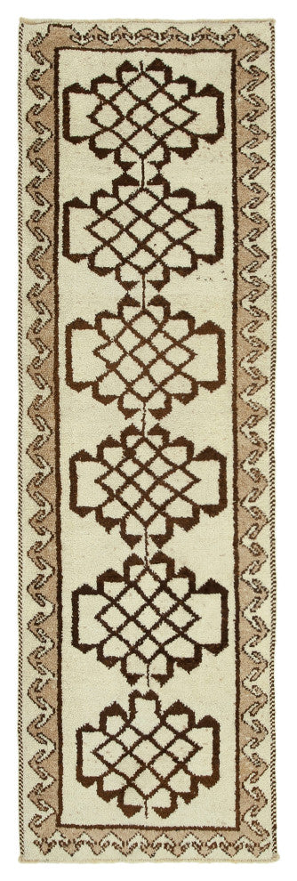 Rug N Carpet - Hand-knotted Anatolian 3' 3" x 10' 7" Rustic Runner Rug