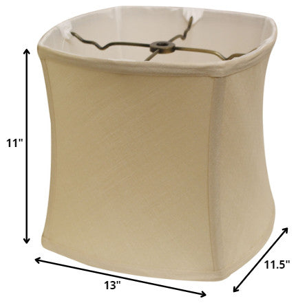 13" Inherent Soft Box Paperback Pongee Silk Lampshade
