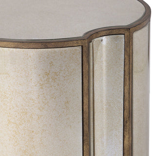 Uttermost 24888 Harlow 20"W Antique Mirrored Accent Table - Antique Brass