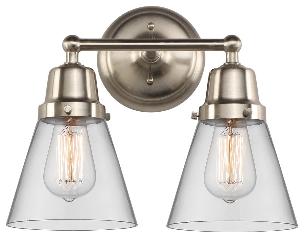 Innovations 623-2W-SN-G62 2-Light Bath Vanity Light, Brushed Satin Nickel