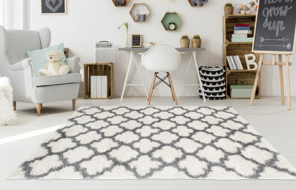 Noori Rug Shag Ava Ivory/Grey Rug