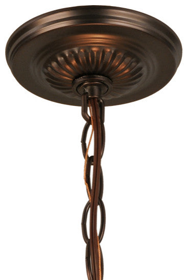 Meyda Lighting 149071 20"W Corinth White Marble Inverted Pendant