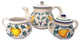 Deruta Ceramiche Sberna Frutta Pears Tea Set with Teapot and Cream and Sugar