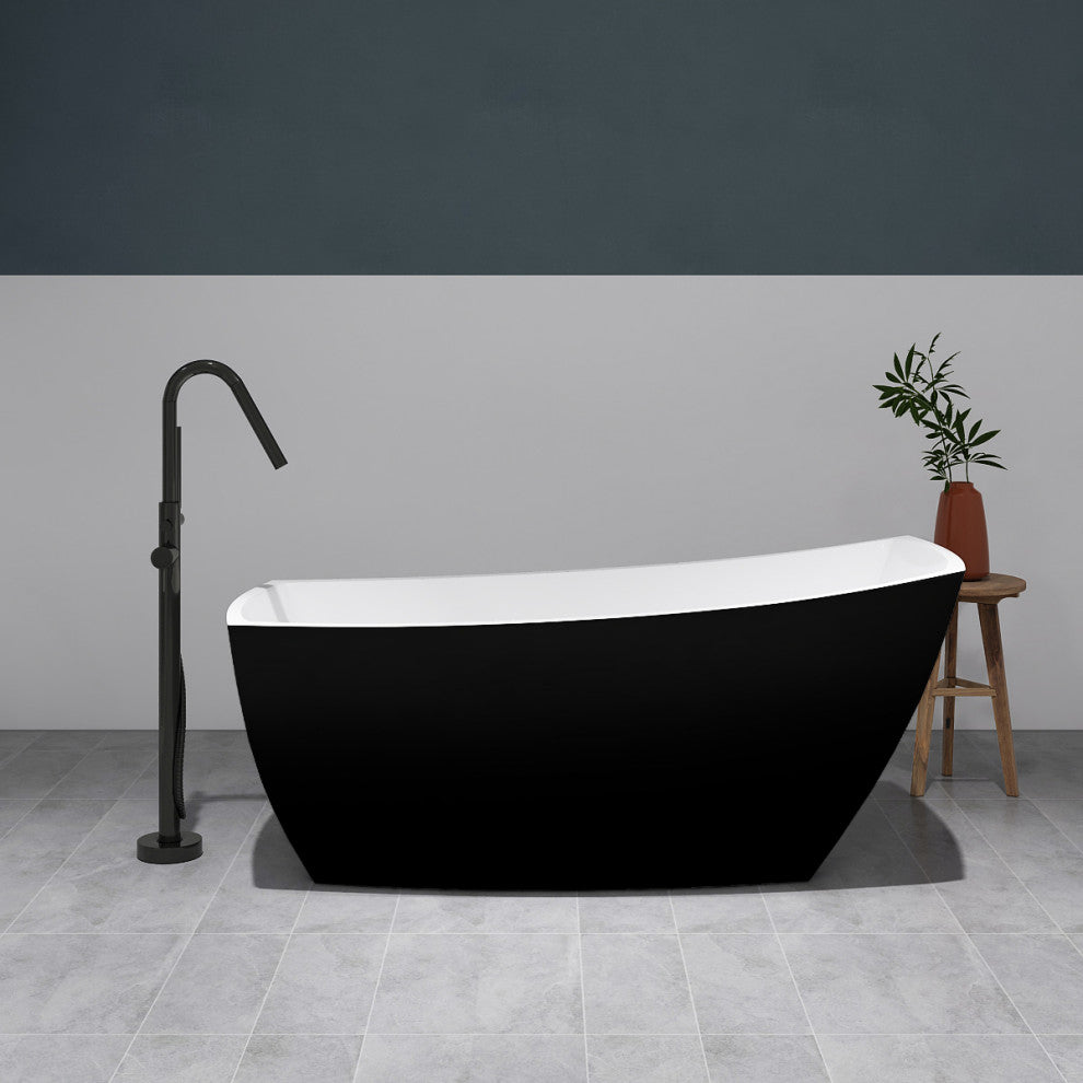 Yori 67" Bathtub, Black