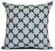 Light Blue Criss Cross, Geometric Print Pillow, 16"x16"