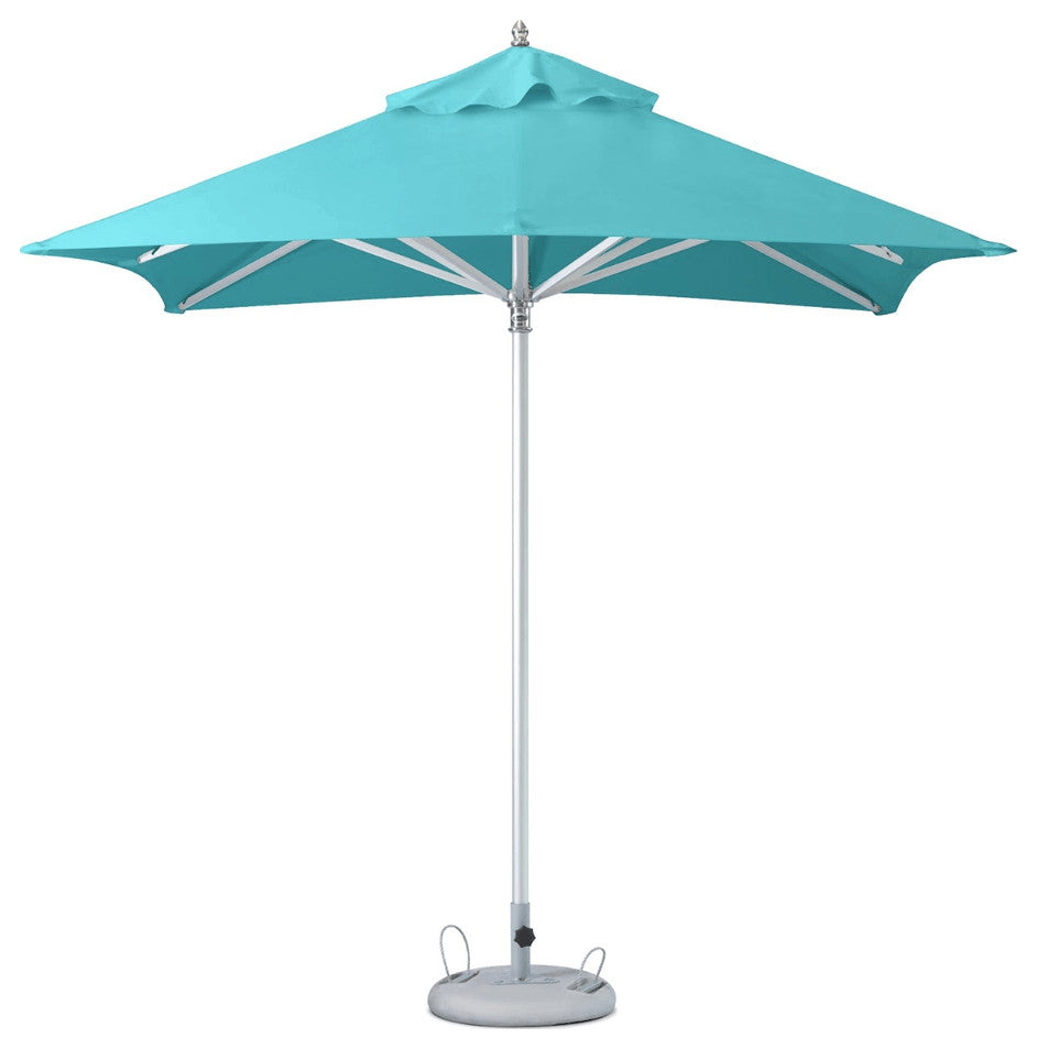 8' Aqua Polyester Square Market Patio Umbrella
