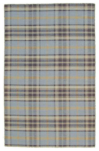 Blue Transitional Geometric Plaid Area Rug