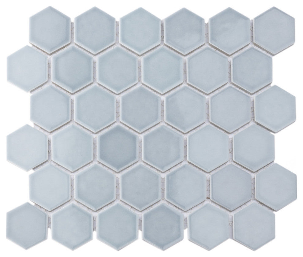 Hudson Due 2" Hex Slate Porcelain Floor and Wall Tile