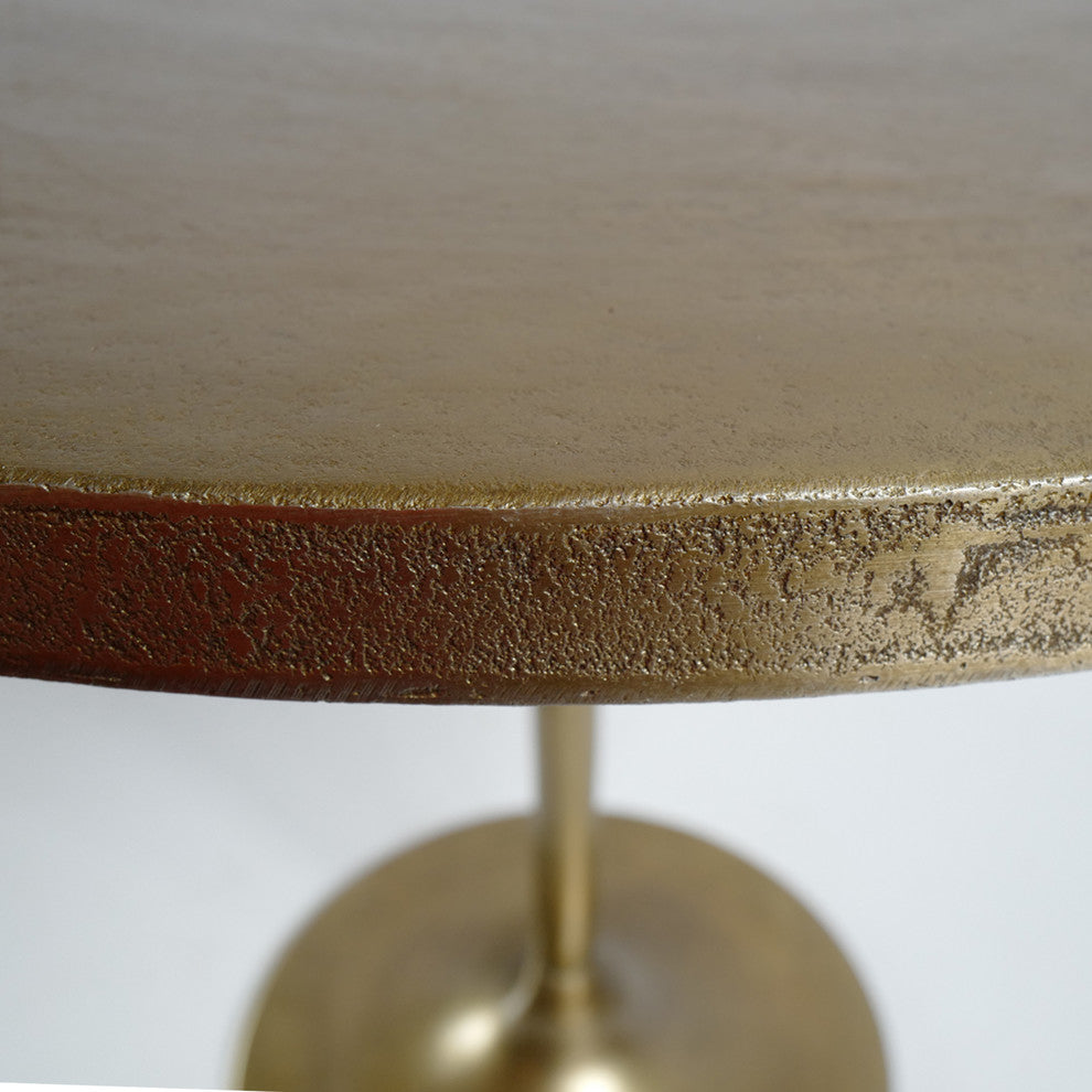 Brass Finish Round Bistro Table