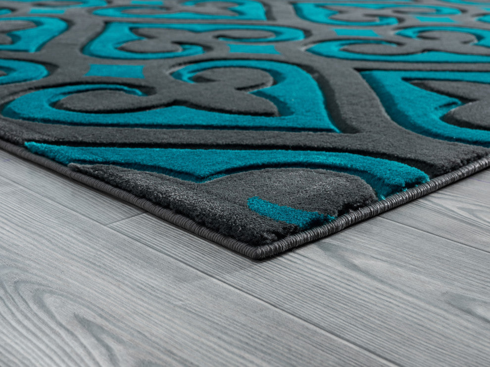United Weavers Bristol Heartland Turquoise Mat Rug 2'7x4'2