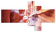 Panoramic View Antelope Canyon, Landscape Photo Canvas Print, 60"x32", 5 panels