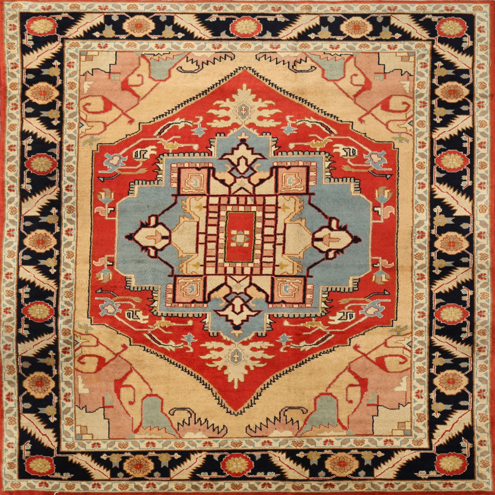 Ahgly Company Indoor Square Traditional Area Rugs, 7' Square
