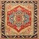 Ahgly Company Indoor Square Traditional Area Rugs, 7' Square